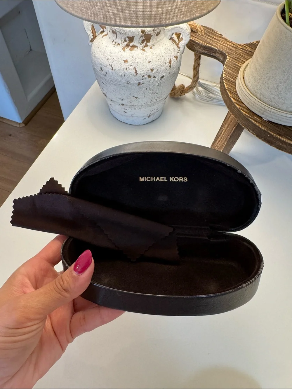 Michael Kors Black Frame Sunglasses with Brown Gradient Lenses - Picture 5 of 7
